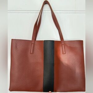 Vince Camuto Cognac Vegan Leather Tote - Like New!